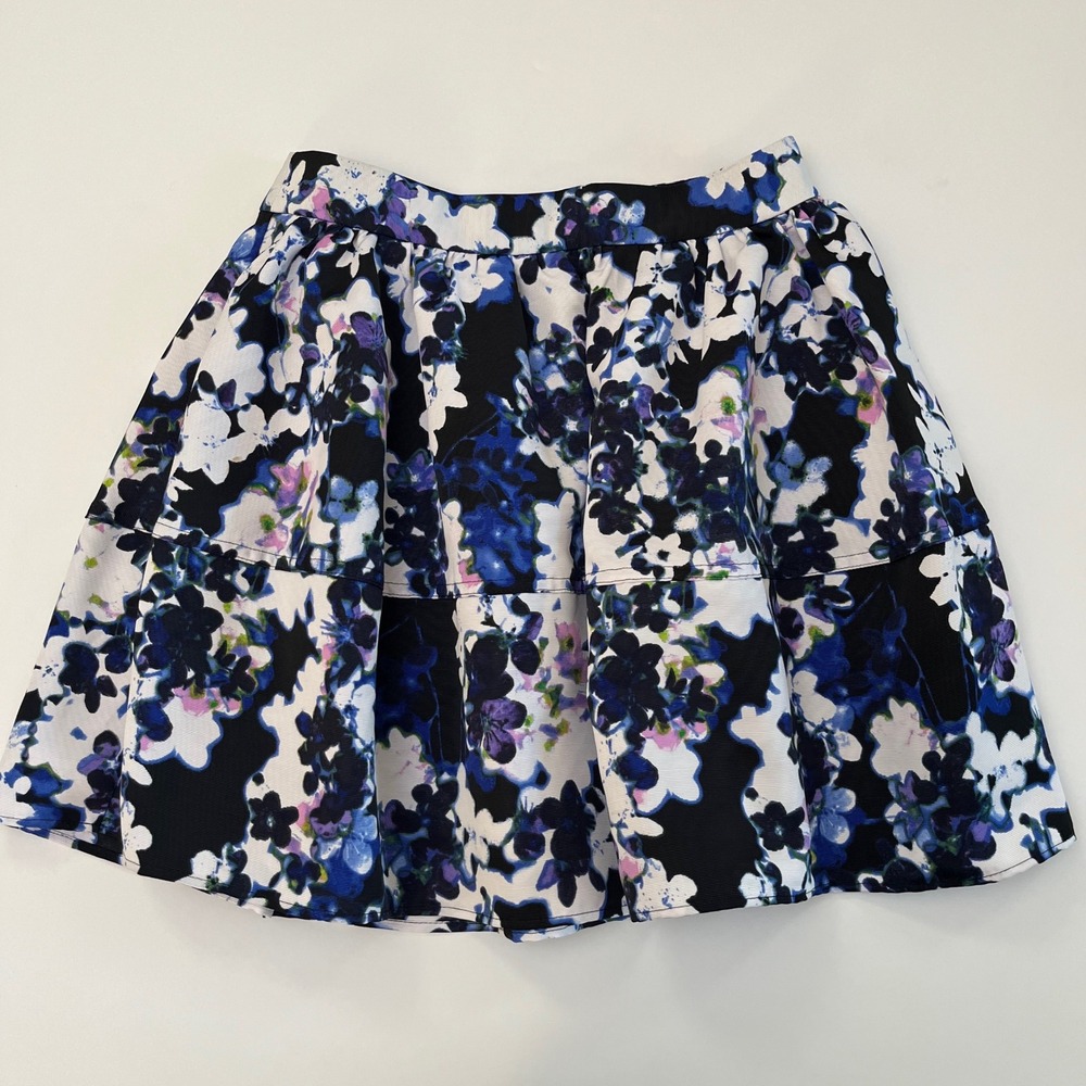 Express Blue Floral Womens 6 Flared Skirt, Party Cocktail Skirts, Event 293